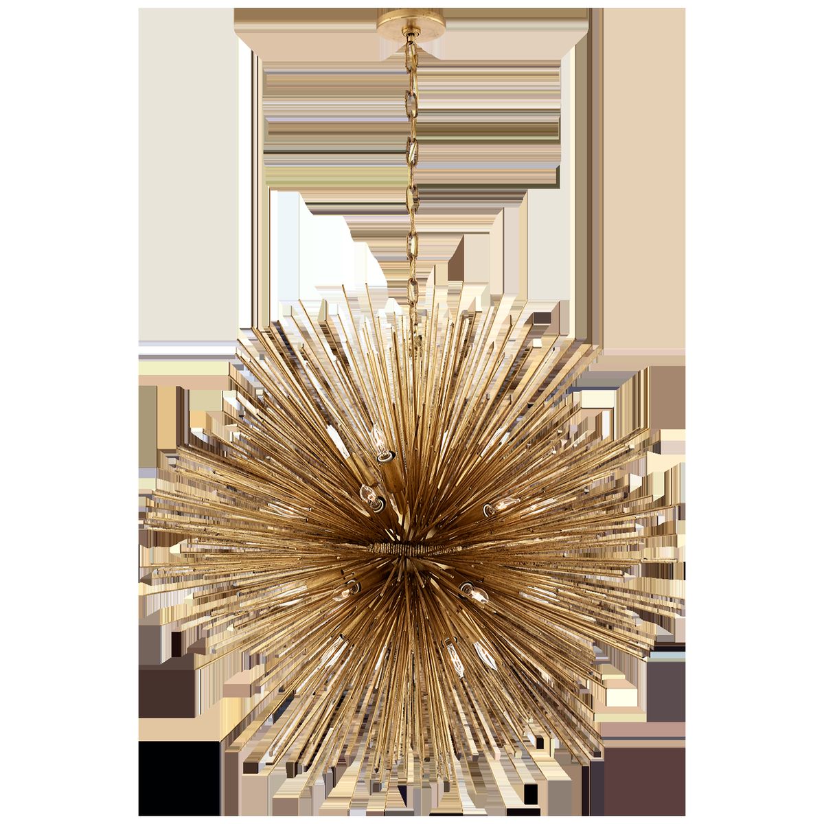 Strada sputnik chandelier in gild
