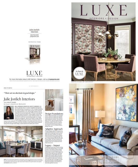 Luxe Interiors + Design reprint featuring Julie Jonlich